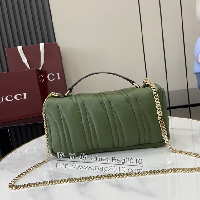 Gucci專櫃古馳最新款Milano系列小號手提包鏈條女包 jh2377型號：806016